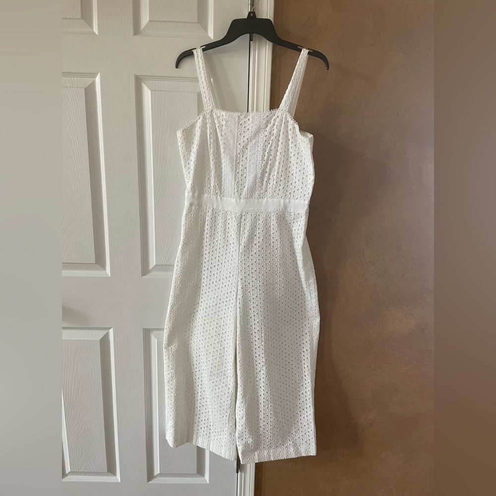 Banana Republic white eyelet romper, size 10